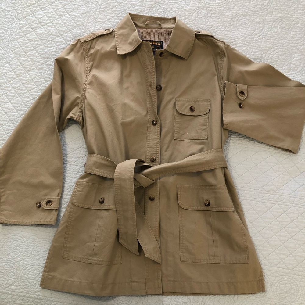 Woolrich John Rich and Bros safari field trench jacket. Size medium.